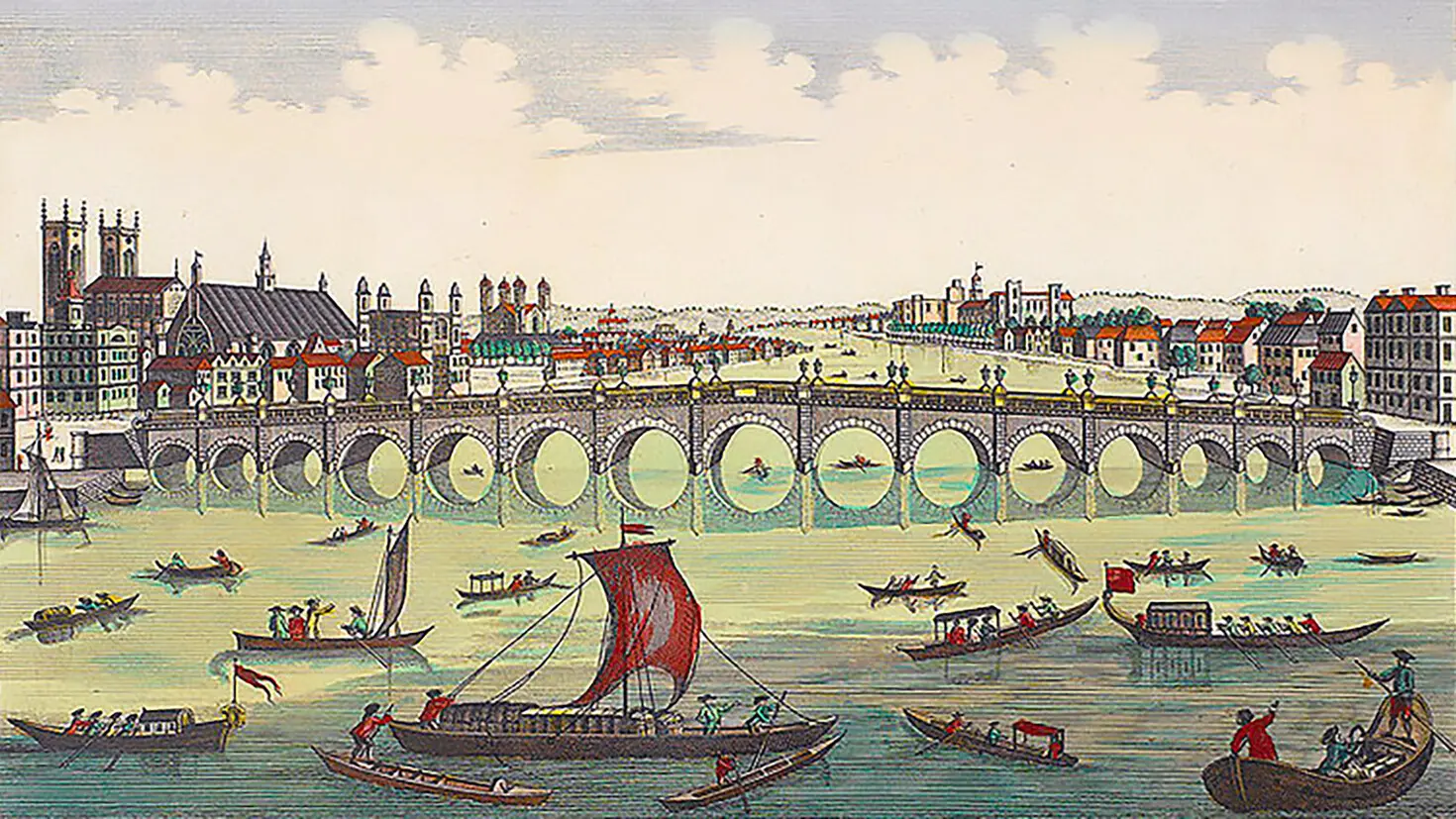 Vue-du-Pont-de-Westminster-du-Cote-du-Nord-de-Londres-London-Westminster-Bridge-Copperplate