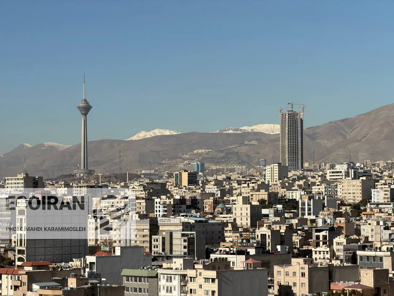 تهران هوای صاف هوای پاک دماوند برج میلاد شهرتهران مصلی امام مسکن