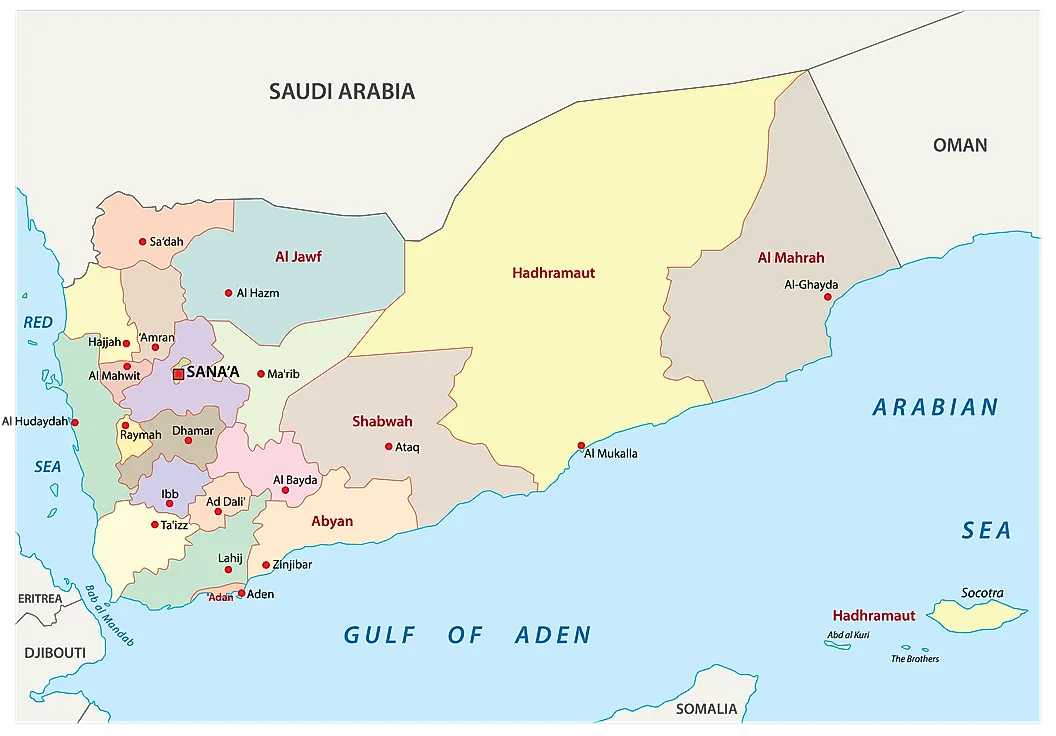 نقشه یمن