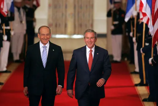 Ehud_Olmert_and_George_Bush_3# 14083 Ehud_Olmert_and_George_Bush_3 