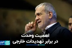 اهمیت وحدت در برابر تهدیدات خارجی