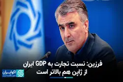 فرزین: نسبت تجارت به GDP ایران از ژاپن هم بالاتر است/ باید با دنیا مراودات پولی و بانکی داشته باشیم