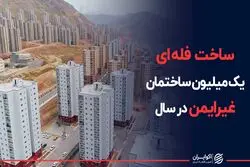 ساخت فله ای یک میلیون ساختمان غیرایمن در سال