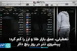 تعطیلی، عمق بازار طلا و ارز را کم کرد؛ پیشروی تتر در روز رنج دلار