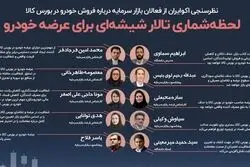 لحظه‌شماری تالار شیشه‌ای برای عرضه خودرو