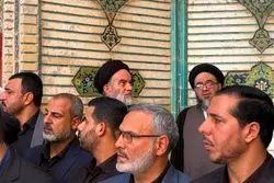 حضور فرزندان آیت‌الله سیستانی در تشییع رهبر شهید در حرم علوی