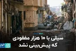 سیل منجر به مفقودی 10 هزار نفر در لیبی شد