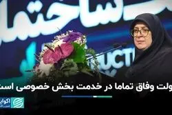 دولت وفاق تماما در خدمت بخش خصوصی است 