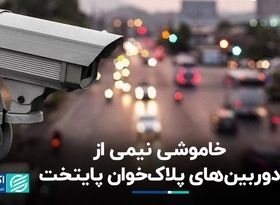 خاموشی نیمی از دوربین‌های پلاک‌خوان پایتخت