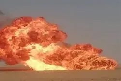 انفجار لوله نفتی در خوزستان 