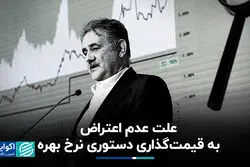 علت عدم اعتراض به قیمت‌گذاری دستوری نرخ بهره
