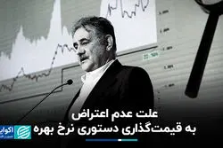 علت عدم اعتراض به قیمت‌گذاری دستوری نرخ بهره