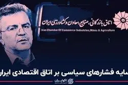 سایه فشار‌های سیاسی بر اتاق اقتصادی ایران
