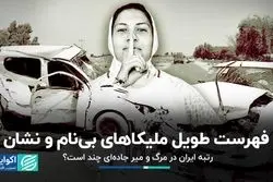 رتبه ایران در مرگ و میر جاده‌ای چند است؟/ فهرست طویل ملیکاهای بی‌نام و نشان