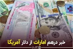 خبر درهم امارات از دلار آمریکا