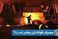 مصرف فولادتان چقدر است؟