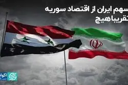 سهم ایران از اقتصاد سوریه؛ تقریبا هیچ