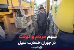 سهم مردم و دولت در جبران خسارت سیل