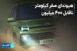 هیوندای صفر کیلومتر ناقابل 400 میلیون