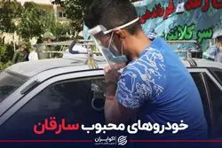 خودروهای محبوب سارقان