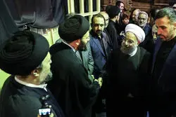 حضور حسن روحانی، خاتمی، سیدحسن خمینی، کروبی و موسوی خوئینی‌ها در یک مراسم+ عکس
