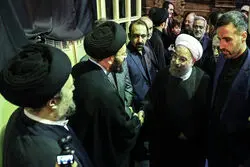 حضور حسن روحانی، خاتمی، سیدحسن خمینی، کروبی و موسوی خوئینی‌ها در یک مراسم+ عکس
