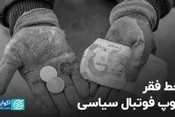 خط فقر توپ فوتبال سیاسی شده!
