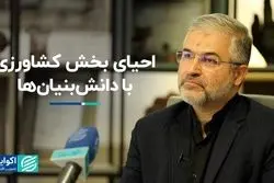 احیای بخش کشاورزی با دانش‌بنیان‌ها