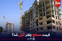قیمت مصالح چقدر گران شد؟