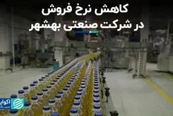 کاهش نرخ فروش در شرکت صنعتی بهشهر