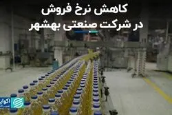 کاهش نرخ فروش در شرکت صنعتی بهشهر
