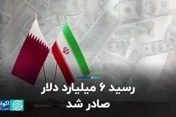 رسید 6 میلیارد دلار صادر شد