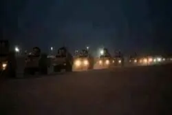 ورود کاروان نظامی بزرگ آمریکایی به عراق/مقصد نهایی مشخص نشده است
