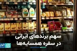 سهم برندهای ایرانی از سفره همسایه‌ها؛ فقط 5 درصد