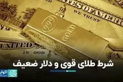 شرط طلای قوی و دلار ضعیف