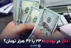 دلار در بودجه؛ 23 یا 46 هزار تومان؟