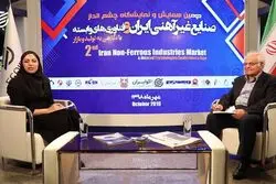 مصاحبه با هوشنگ گودرزی رئیس سندیکای صنایع آلومینیوم ایران در حاشیه همایش صنایع غیرآهنی