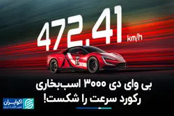 بی وای دی ۳۰۰۰ اسب‌بخاری رکورد سرعت را شکست!