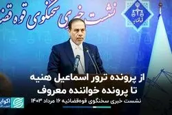 پرونده ترور اسماعیل‌ هنیه در دستور کار مجموعه قضایی