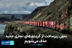 بدون زیرساخت از کریدورهای تجاری جدید حذف می‌شویم