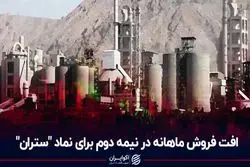 افت فروش ماهانه سیمان تهران در نیمه دوم 1401