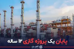 پایان یک پروژه گازی ۱٢ ساله