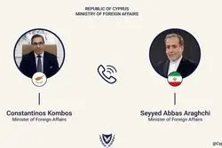 تماس تلفنی وزیر خارجه قبرس با عراقچی درباره مسائل دوجانبه و منطقه‌ای