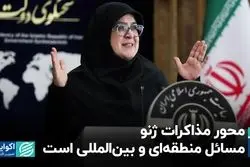 محور مذاکرات ژنو مسائل منطقه‌ای و بین‌المللی است