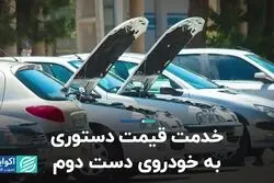 خدمت قیمت دستوری به خودروهای دست دوم