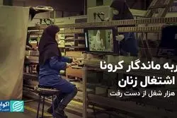 ضربه ماندگار کرونا به اشتغال زنان