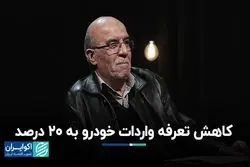 کاهش تعرفه واردات خودرو به 20 درصد