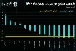 بازدهی صنایع بورسی در بهمن 1402/ کدام شرکت‌ها عامل ریزش بازار در بهمن ماه شدند؟