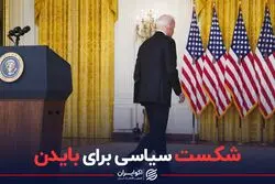 شکست سیاسی برای بایدن