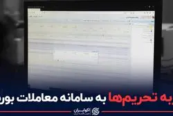 ضربه تحریم ها به سامانه معاملات بورس